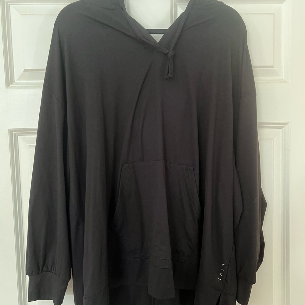 Livi Active/Lane Bryant Black Hoodie 22/24 Tunic Sweatshirt